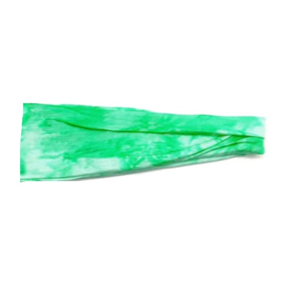 Green And White Elastic Headband - Picture 3 of 5